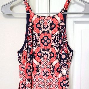 Vince camuto pink blue halter dress